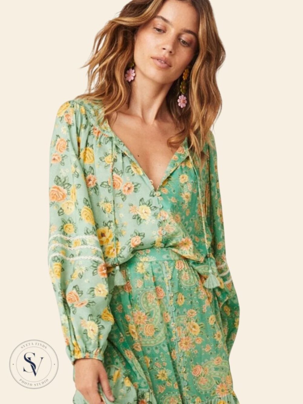 SPELL & The Gypsy Collective "Melody" Blouse Size M